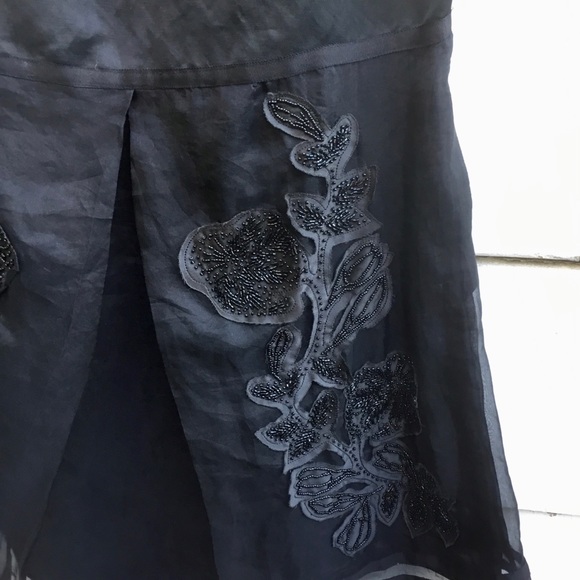 Biya Johnny Was sleeveless black beaded  dress S - Picture 4 of 8